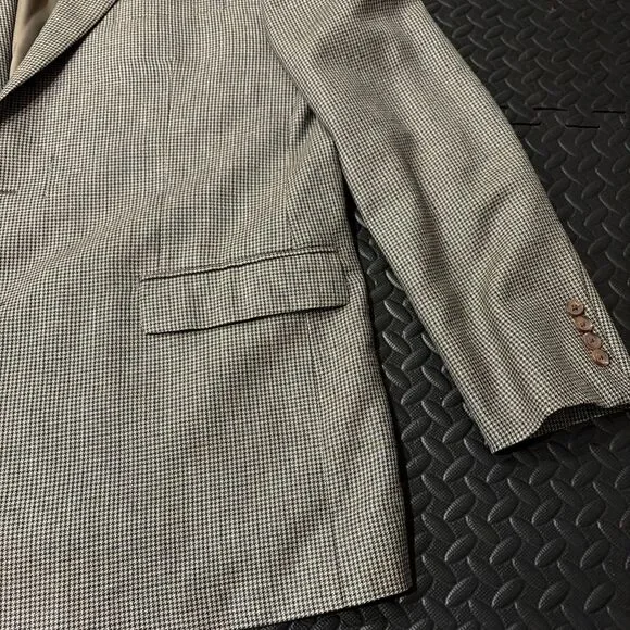 Vtg Ralph Lauren Sport Dillard’s Coat Blazer Brown Tweed Mens 48L Silk Wool Blnd